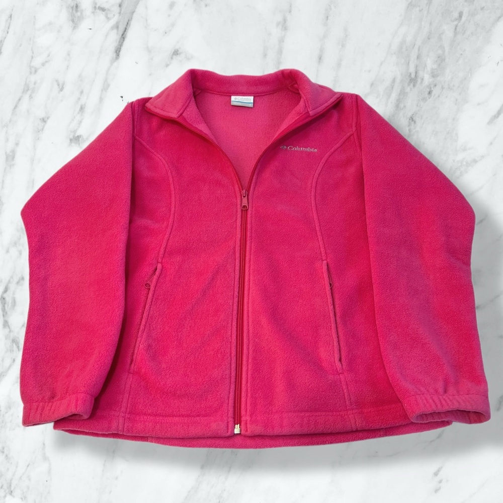 Columbia Small Vibrant Pink Fleece Jacket